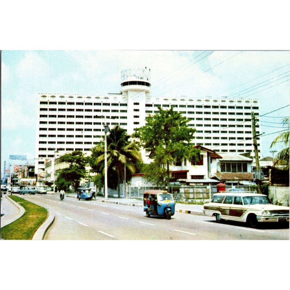 Vintage Narai Hotel Bangkok Postcard 500 Room Deluxe Silom‎ Rd